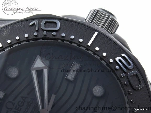 0405 Seamaster 300m 43.5mm Black Ceramic S+F 1:1 Best Edition Black Dial on Black Rubber Strap A WrinkleFree 7731